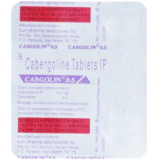 cabgolin 0.5mg tablet 4's